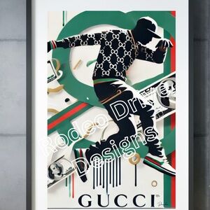 FASHION RAP CULTURE POSTER 11X17 PRINT GUCCI RAPPER HIP HOP PRINT BY DEN…